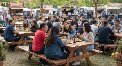 Renta de Mesas Picnic para Eventos Corporativos Outdoor