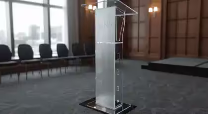 Alquiler de Podium con Logo Personalizado para Eventos Empresariales
