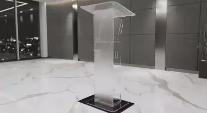 Podium para Conferencias de Prensa con Personalización Corporativa